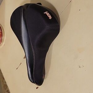 Serfas RX split bike seat with a deep groove design. It is black.